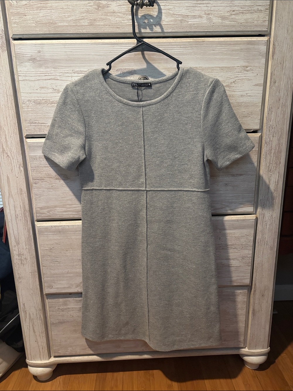 Zara Light Gray Knit Mini Dress